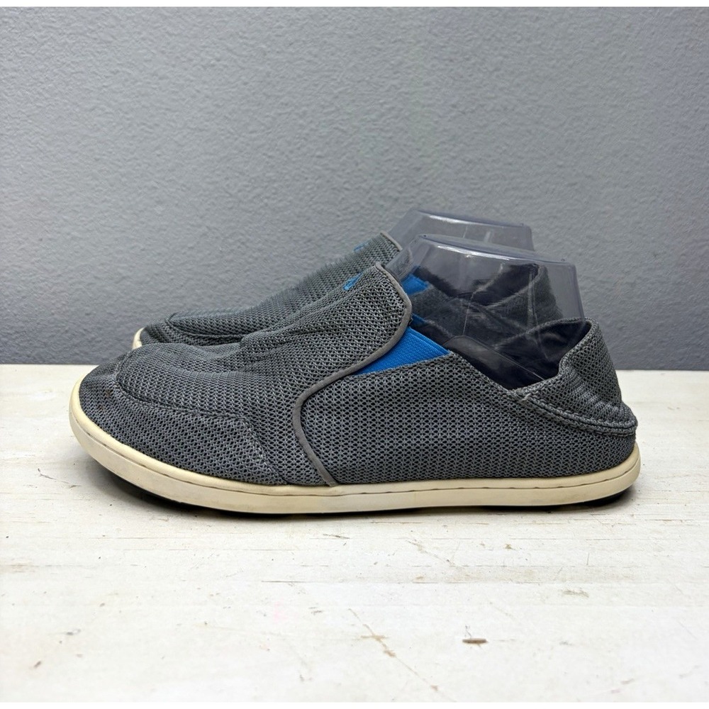 OluKai Gray Mesh Nohea Slip On Shoes Size 6 big Boys